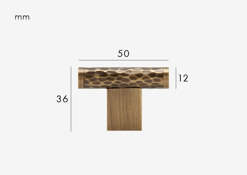 Hammered Bronze furniture handle