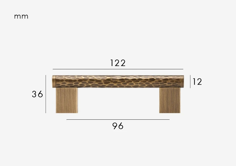 Hammered Bronze furniture handle