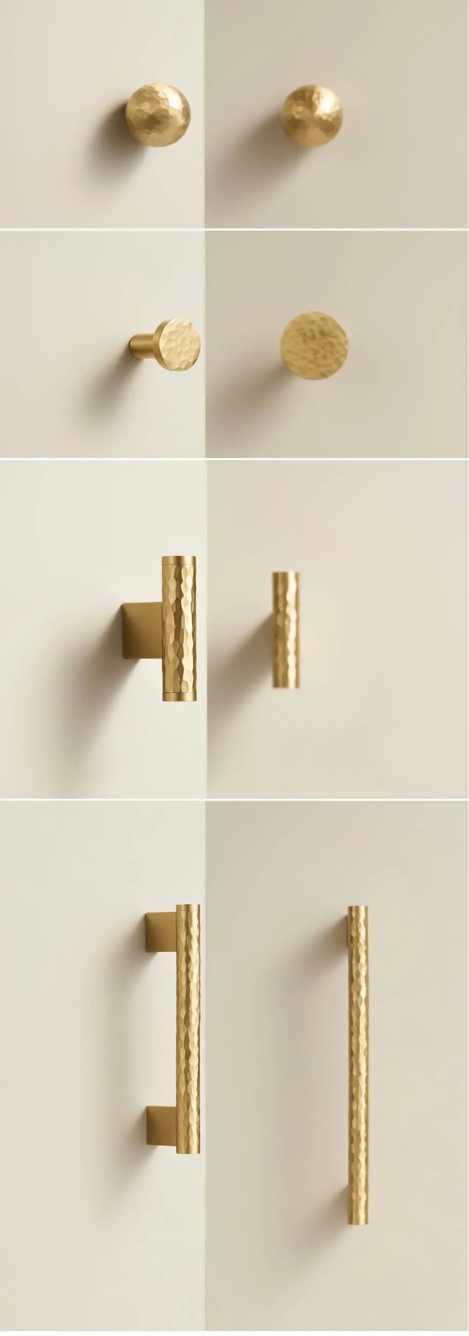 Poignée de Meuble martelée Doré