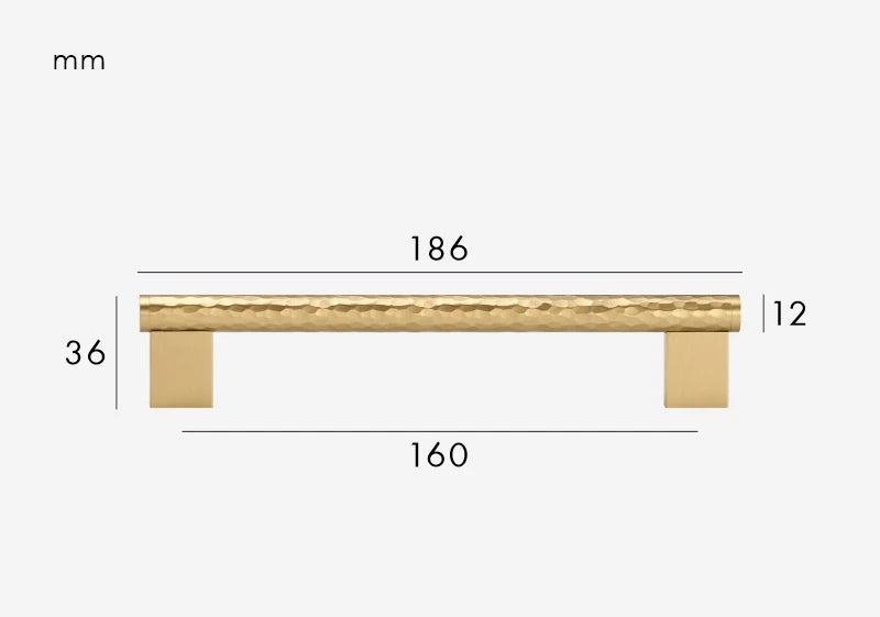 Poignée de Meuble martelée Doré