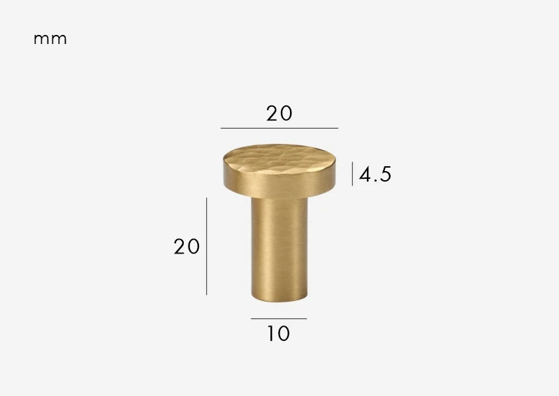 Poignée de Meuble martelée Doré