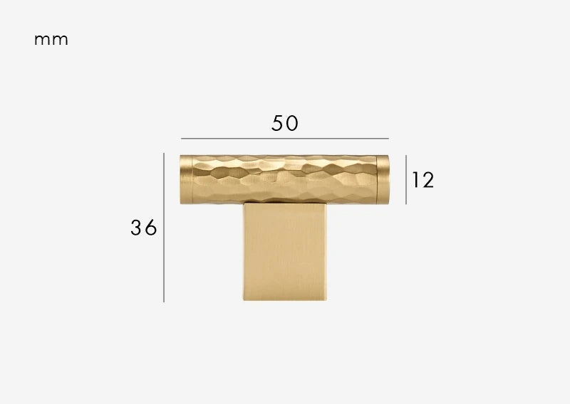 Poignée de Meuble martelée Doré