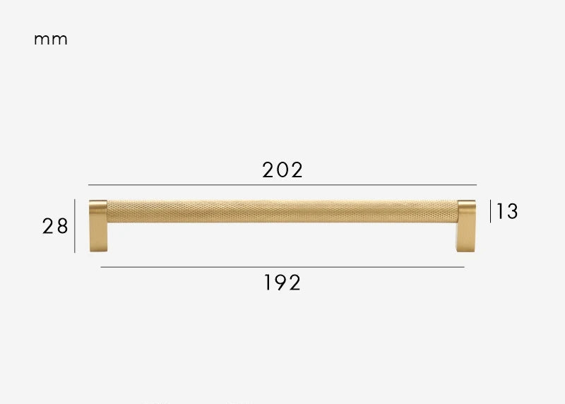 Poignée de Meuble martelée Or Brossé