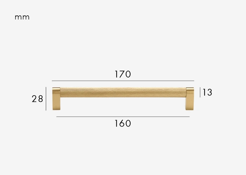 Poignée de Meuble martelée Or Brossé