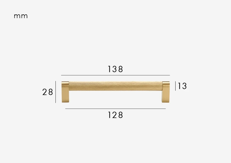 Poignée de Meuble martelée Or Brossé