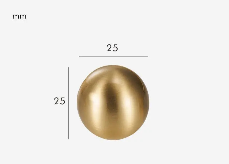 Brushed gold round leg furniture handle
