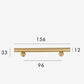 Brushed gold round leg furniture handle