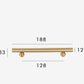 Brushed gold round leg furniture handle