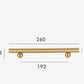 Brushed gold round leg furniture handle