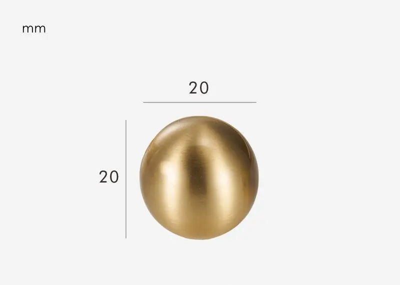 Poignée de Meuble pied rond Or brossé