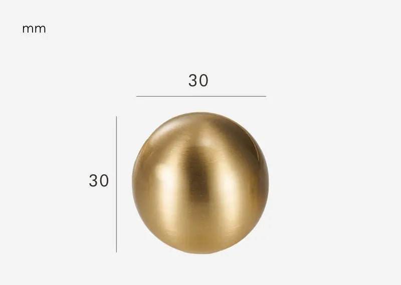  Brushed gold round leg furniture handle
