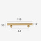 Brushed gold round leg furniture handle