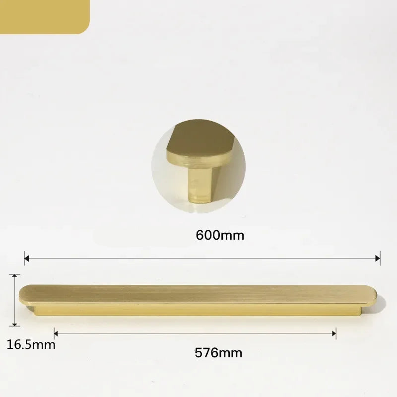 Poignée de Meuble ultra-fine Or brossé