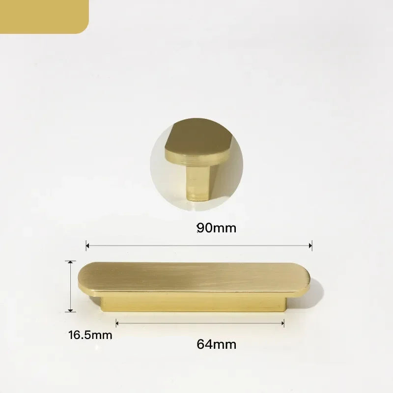 Poignée de Meuble ultra-fine Or brossé