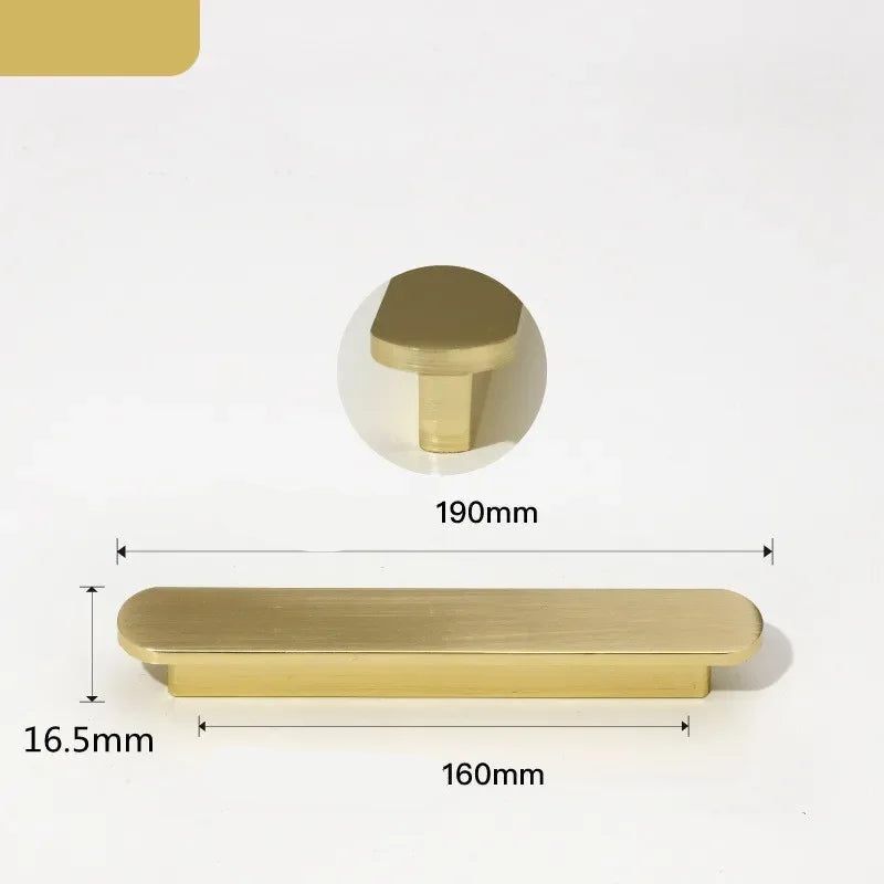 Poignée de Meuble ultra-fine Or brossé