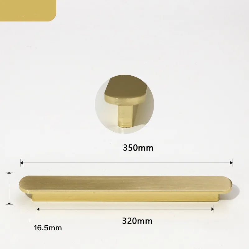 Poignée de Meuble ultra-fine Or brossé