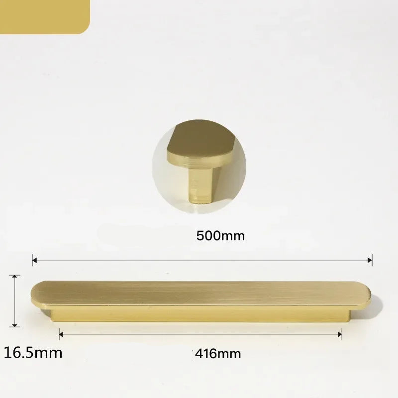 Poignée de Meuble ultra-fine Or brossé