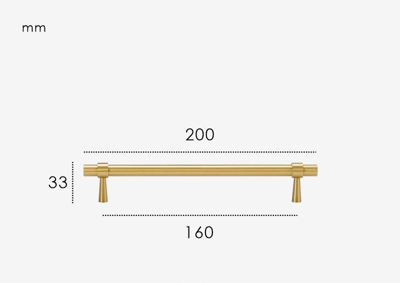 Poignée de Placard Or brossé