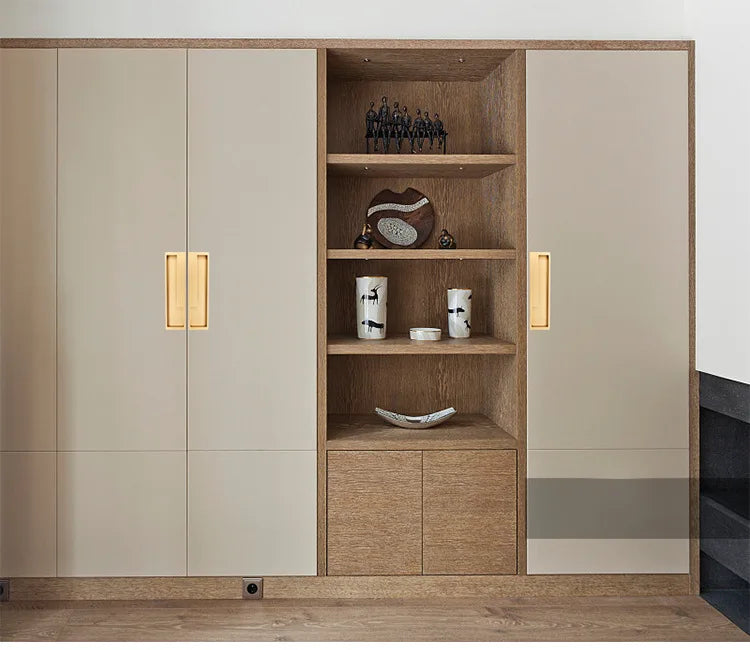 Poignée de porte coulissante encastrée or