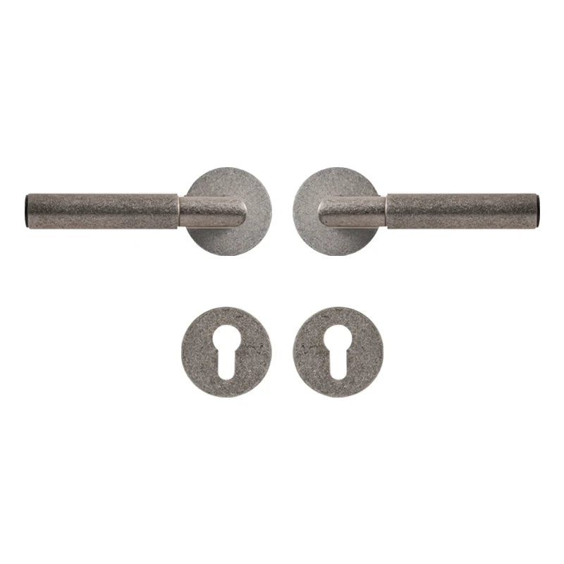 Poignée de Porte Cylindrique sur Rosace Texturée