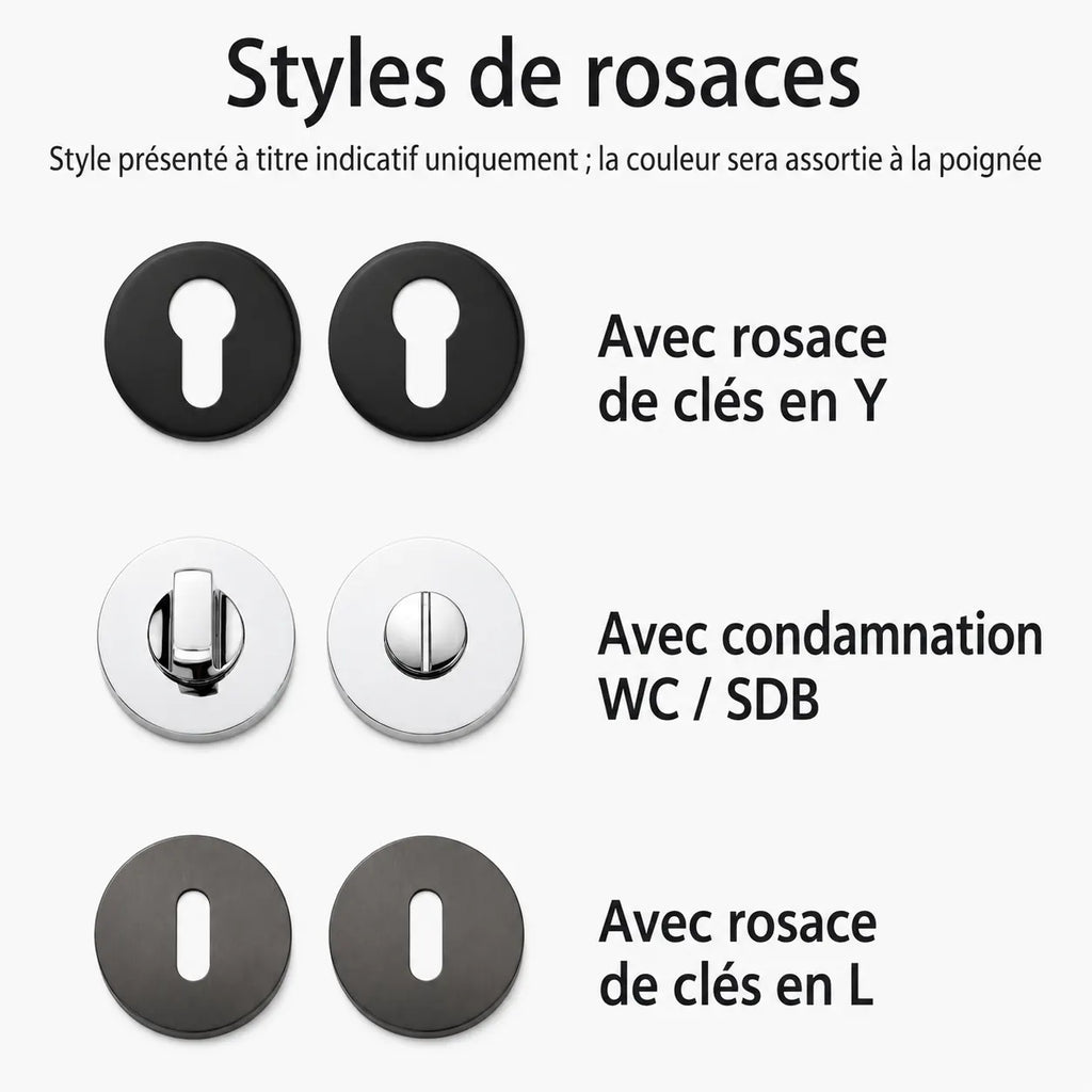 Poignée de Porte Intérieure Bronze Brossé Design Moderne