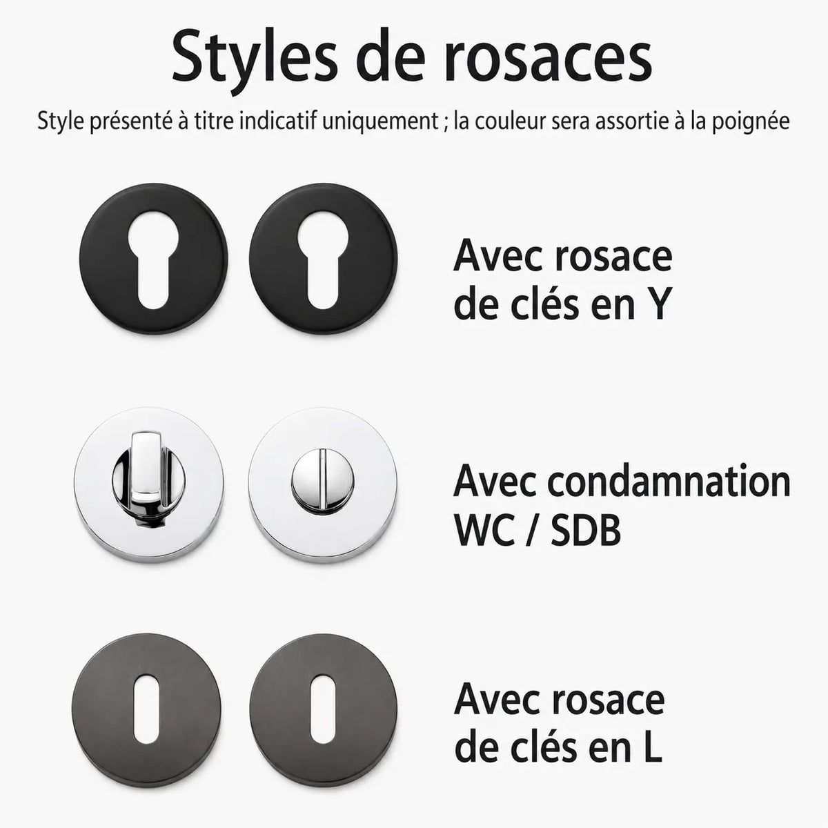 Poignée de Porte Intérieure Bronze Brossé Design Moderne