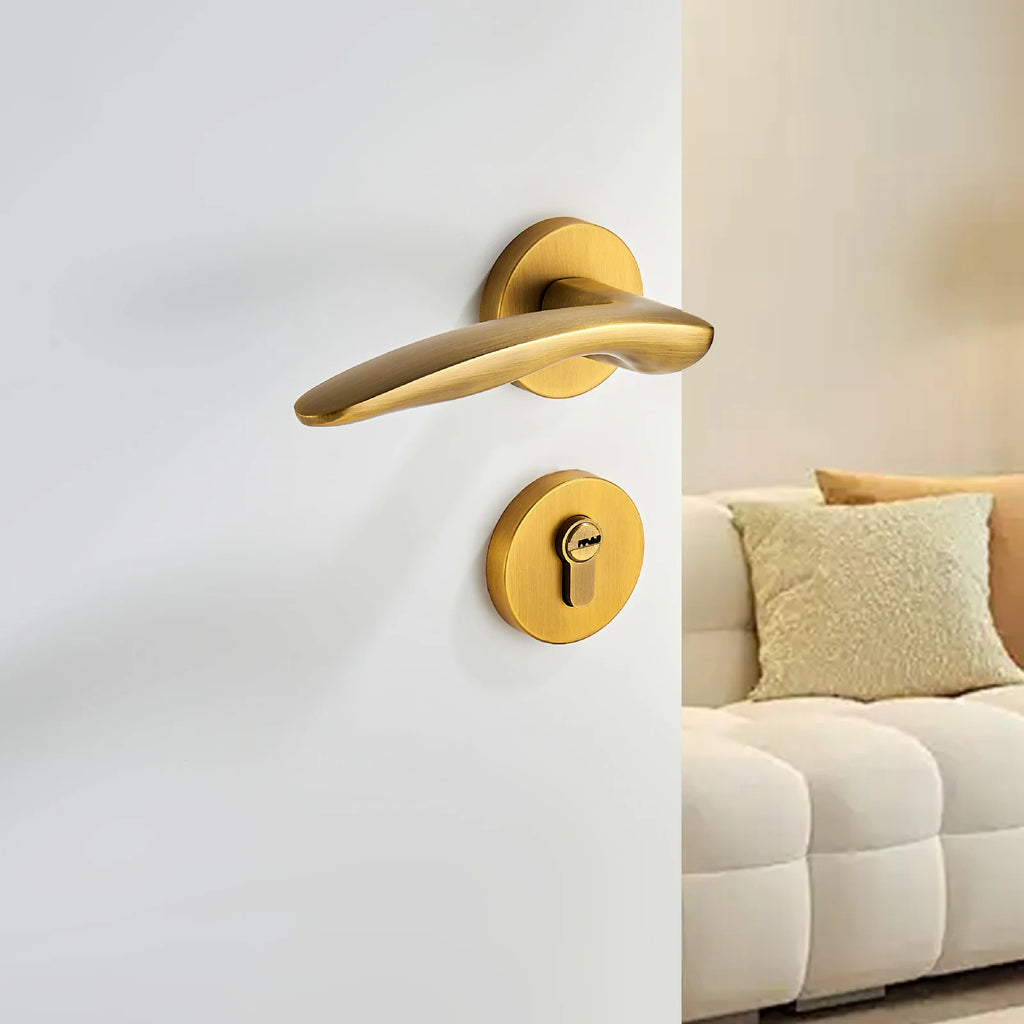 Poignée de Porte Intérieure Design en Aluminium Bronze