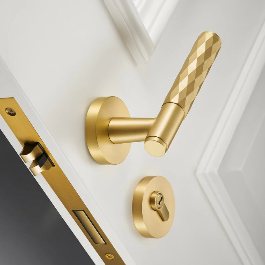Poignée de Porte Martelée Design Texturé et Raffiné