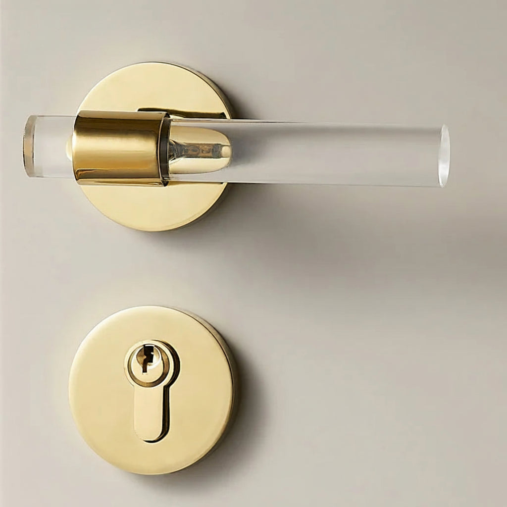 Poignée de Porte Transparente Design Minimaliste et Élégant