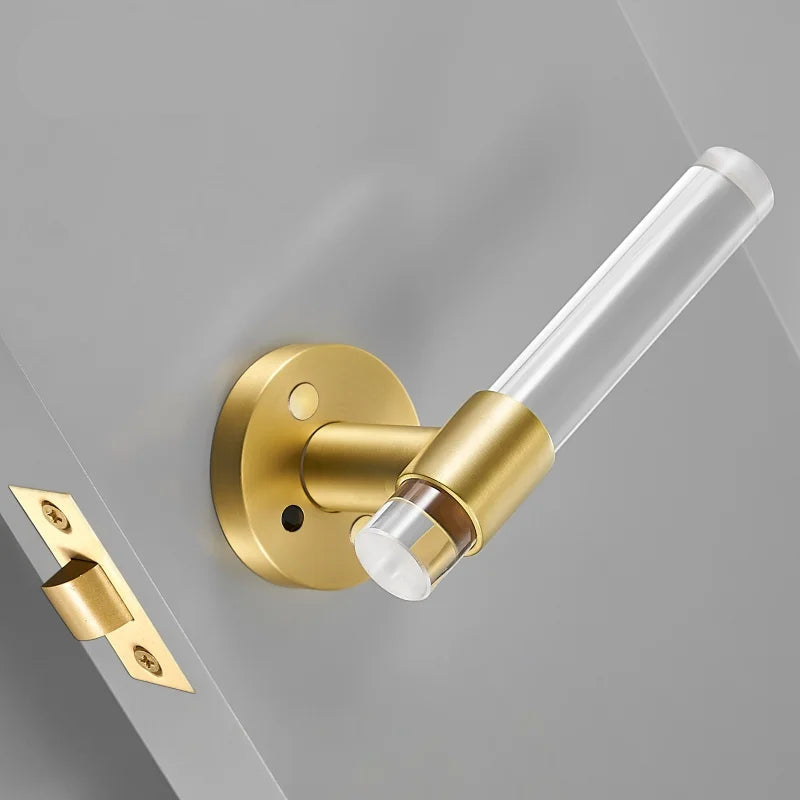 Poignée de Porte Transparente Design Minimaliste et Élégant