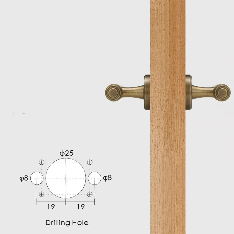 Poignée de Porte Tubulaire sur Rosace Ronde Design Minimaliste