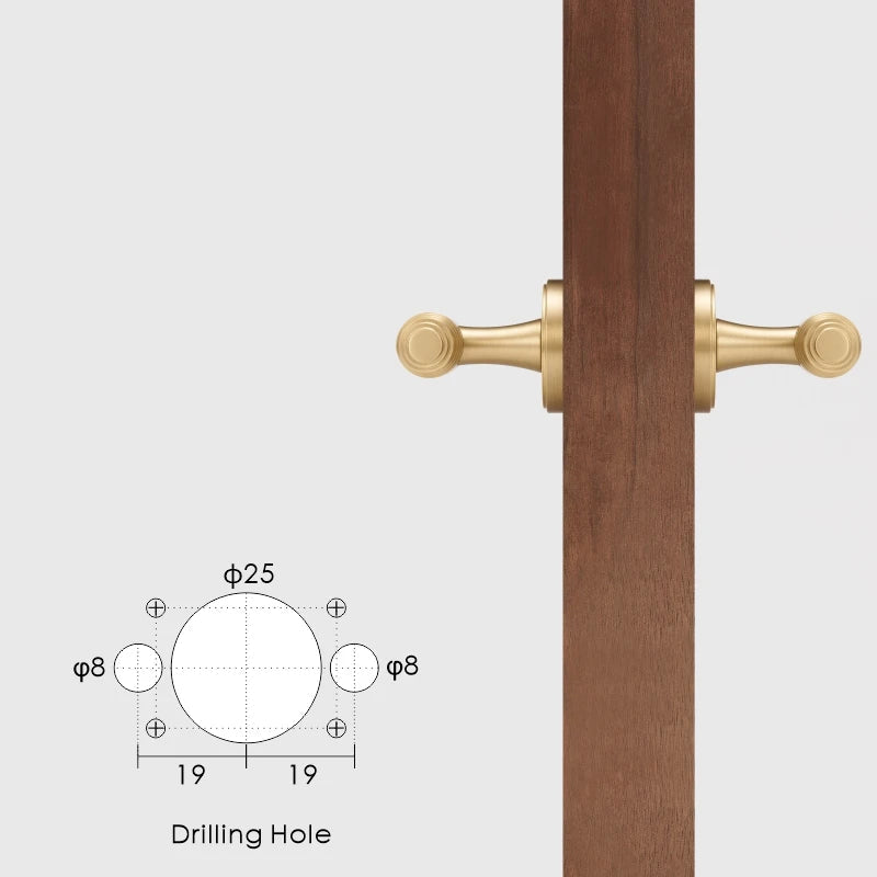 Poignée de Porte Tubulaire sur Rosace Ronde Design Minimaliste