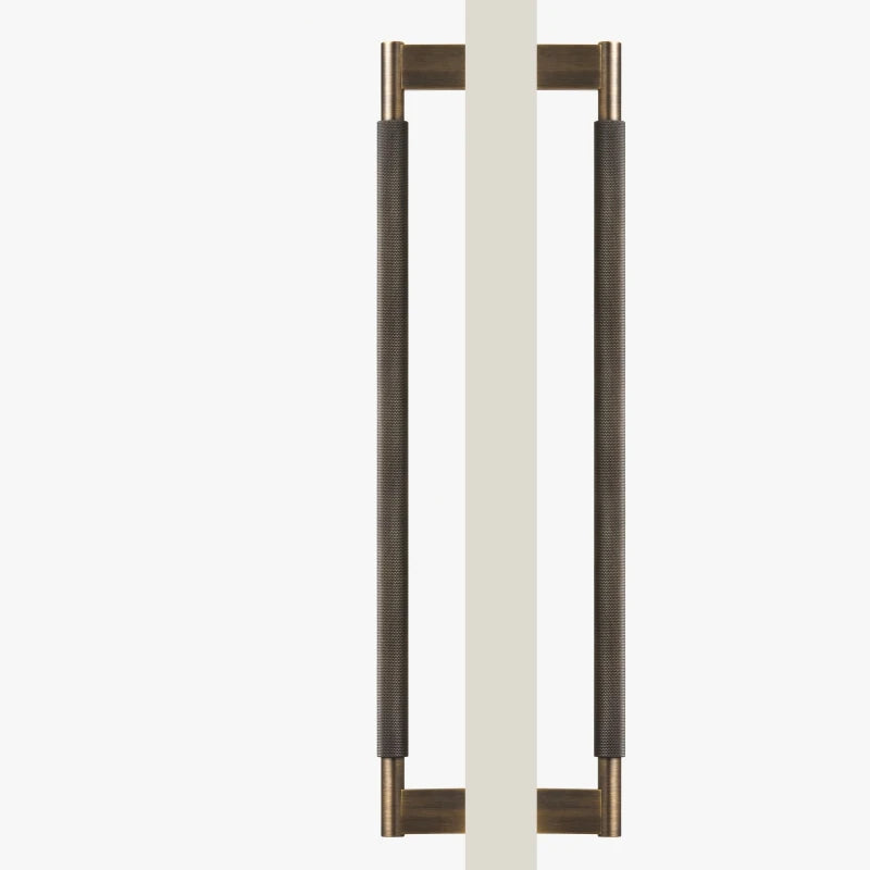 Poignée de Tirage Moletée Bronze Brossé – Design Contemporain