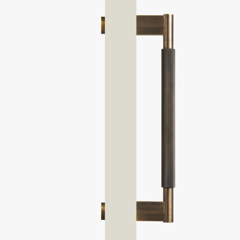 Poignée de Tirage Moletée Bronze Brossé – Design Contemporain