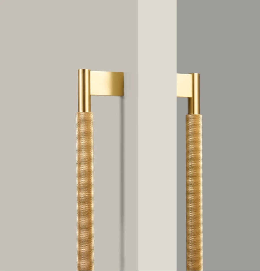 Poignée de Tirage Moletée Or Brossé – Design Contemporain