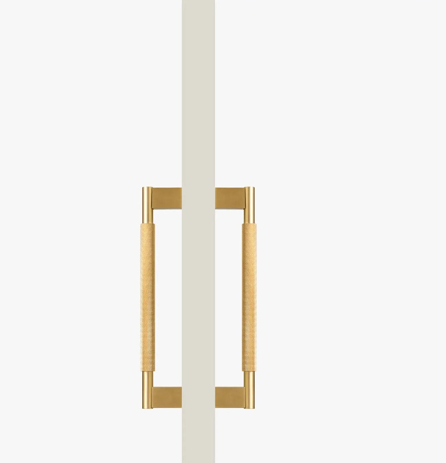 Poignée de Tirage Moletée Or Brossé – Design Contemporain
