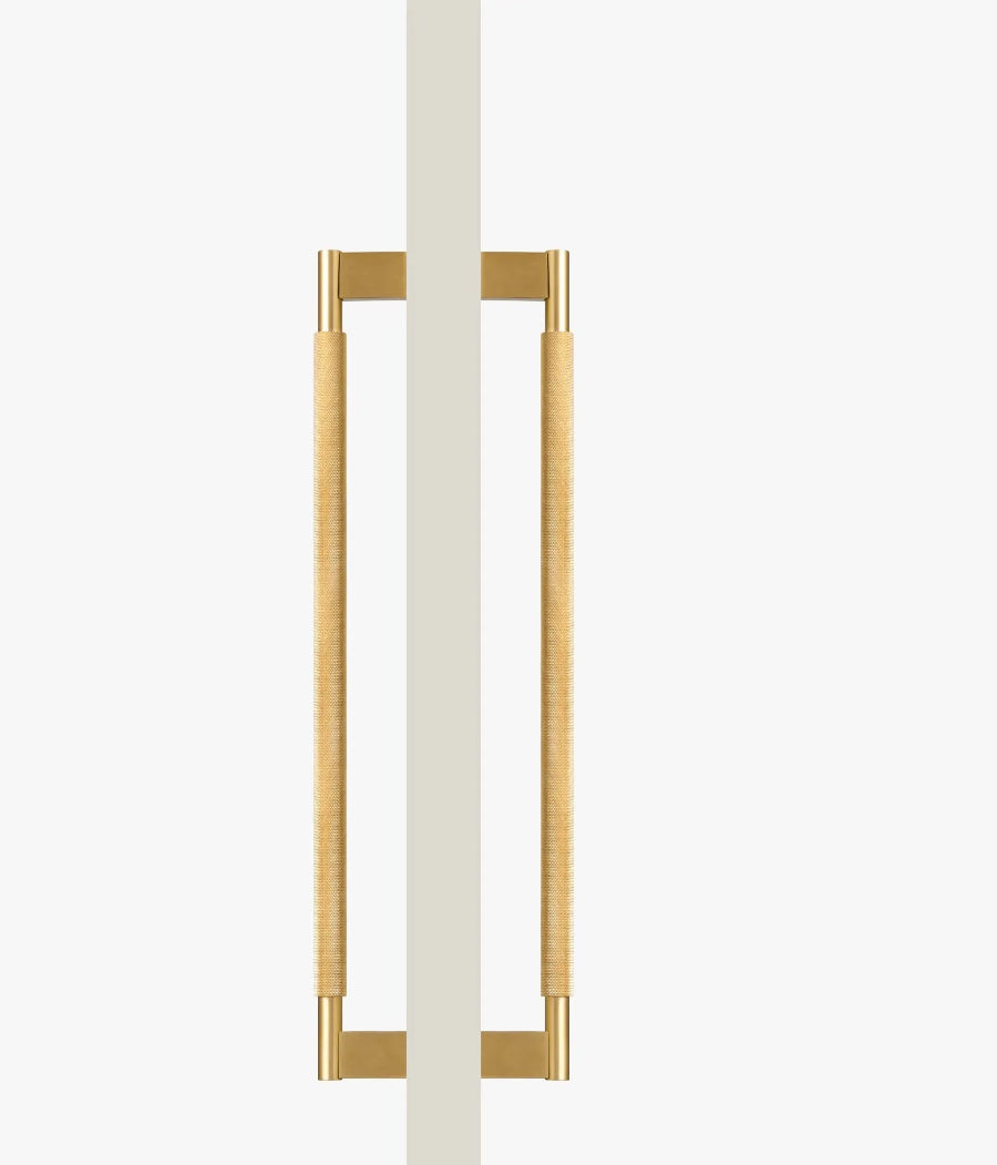 Poignée de Tirage Moletée Or Brossé – Design Contemporain