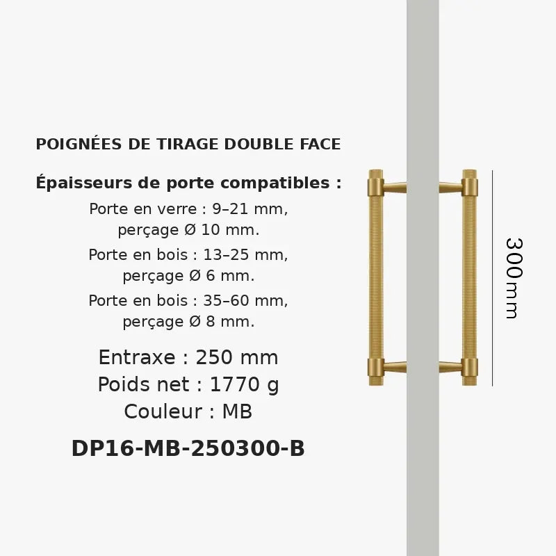Poignée de Tirage en Laiton Art déco