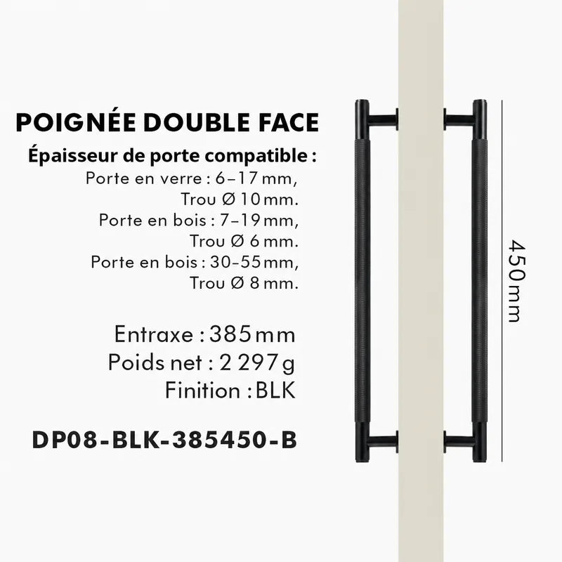 Poignée de Tirage en Laiton noire Design