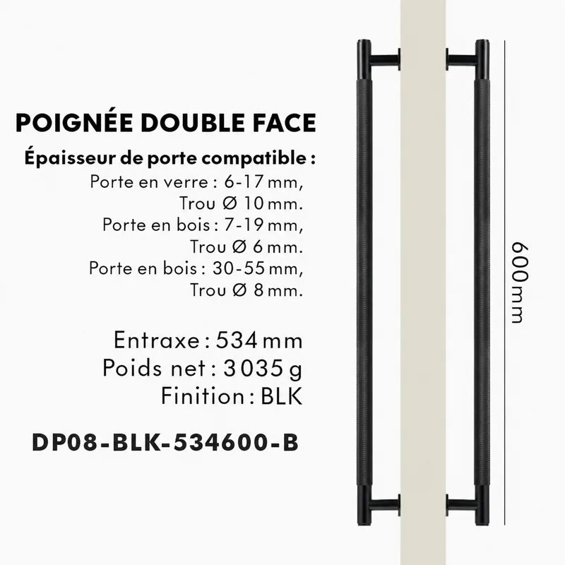 Poignée de Tirage en Laiton noire Design