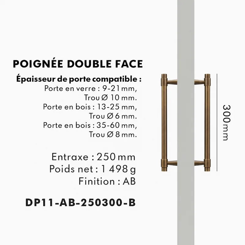 Poignée de Tirage en laiton Massif style Bronze