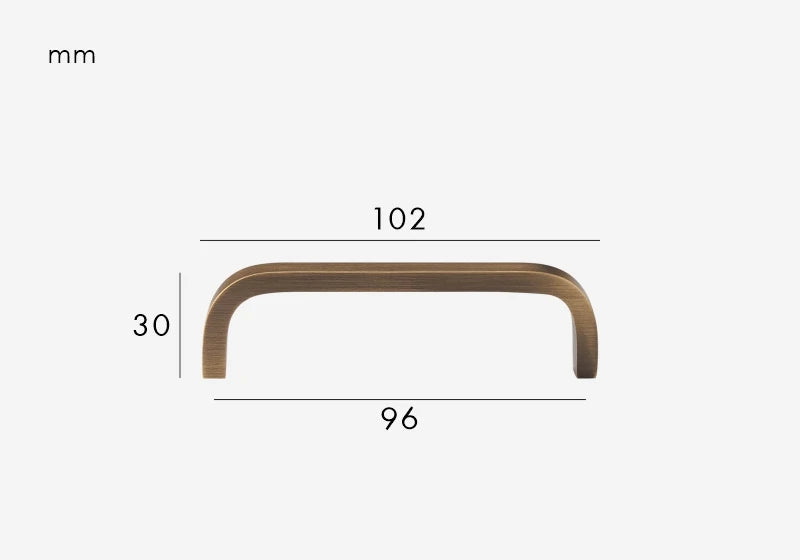 Poignée de meuble Bronze brossé design courbé
