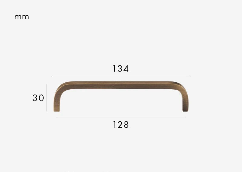 Poignée de meuble Bronze brossé design courbé