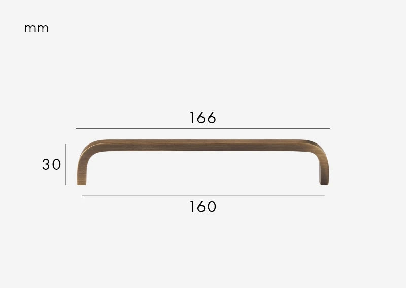 Poignée de meuble Bronze brossé design courbé