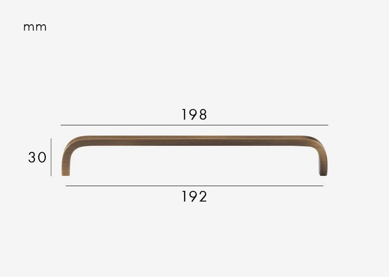 Poignée de meuble Bronze brossé design courbé