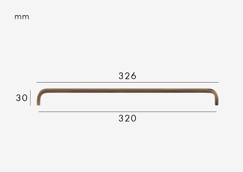 Poignée de meuble Bronze brossé design courbé