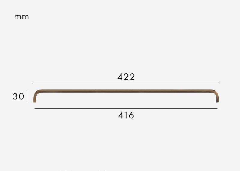 Poignée de meuble Bronze brossé design courbé