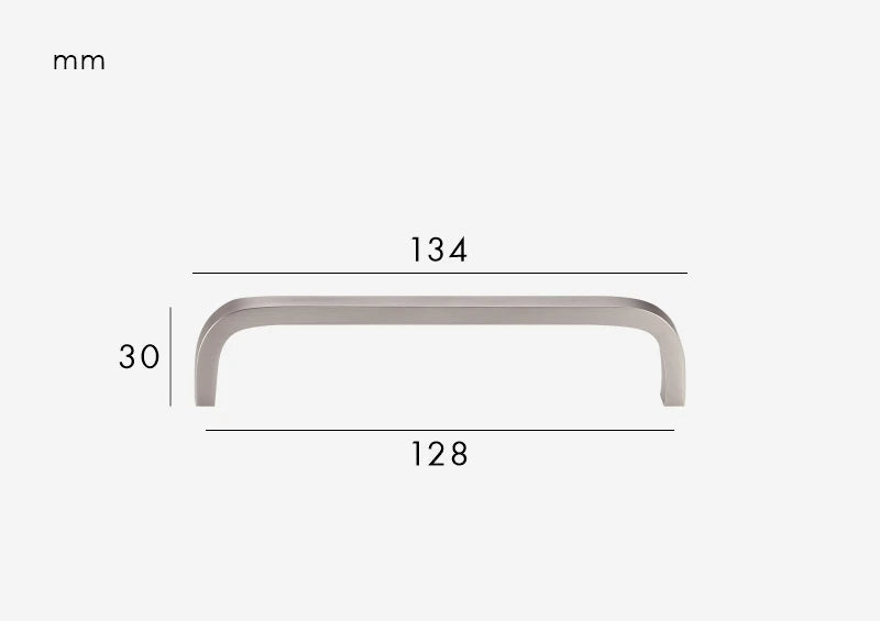 Poignée de meuble Chromé brossé design courbé