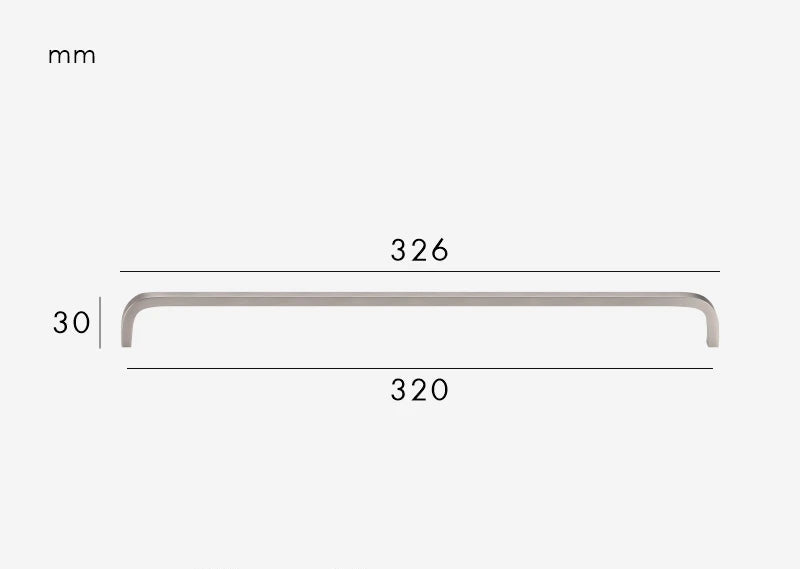 Poignée de meuble Chromé brossé design courbé