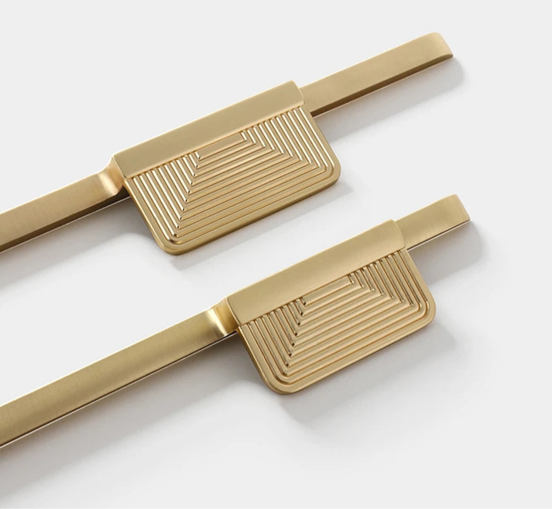 Design brushed gold furniture handle